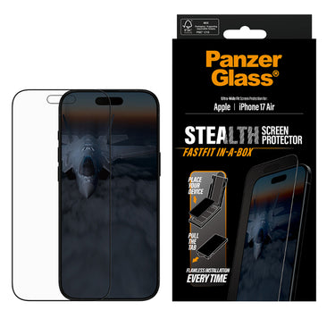 PanzerGlass Ultra-Wide Fit Stealth Screen Protector with Fastfit in-a-box for iPhone Air
